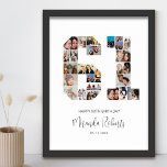 Poster 61e anniversaire Numéro 61 Photo personnalisée Col<br><div class="desc">Célébrez le 61e anniversaire avec cette affiche personnalisée de collage photo numéro 61. Ce cadeau personnalisable est également parfait pour un anniversaire mariage. C'est une excellente façon de présenter des souvenirs précieux de votre vie de mariage et de marié. L'affiche comporte un collage de photos qui capturent ces moments spéciaux,...</div>