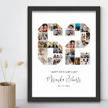Poster 62e anniversaire Numéro 62 Photo personnalisée Col<br><div class="desc">Célébrez le 62ème anniversaire avec cette affiche personnalisée de collage photo numéro 62. Ce cadeau personnalisable est également parfait pour un anniversaire mariage. C'est une excellente façon de présenter des souvenirs précieux de votre vie de mariage et de marié. L'affiche comporte un collage de photos qui capturent ces moments spéciaux,...</div>