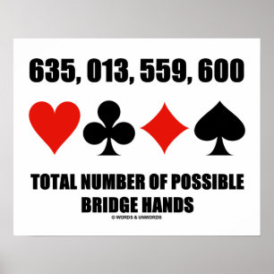 Poster 635 013 559 600 Nombre Total De Mains De Pont Poss