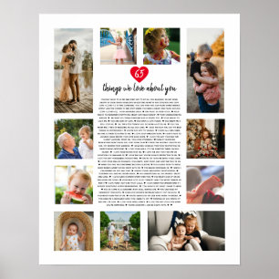 Poster 65 choses que nous aimons chez vous