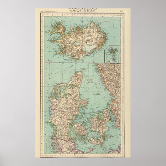 Poster 65 Danemark, Islande (Devant)