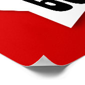 Poster 65e anniversaire Rouge Noir Étoiles Bannière V65S (Coin)