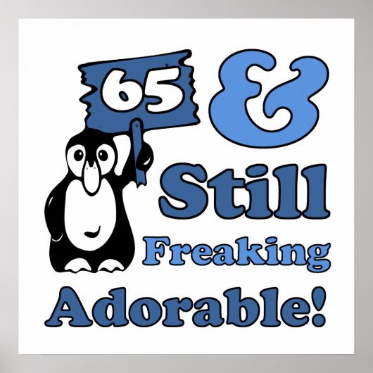 Poster 65ème anniversaire mignon pour les femmes (Devant)