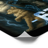 Poster 67 Alpha Wolf Meme Funny Graphic Tee Six Seven Hum (Coin)