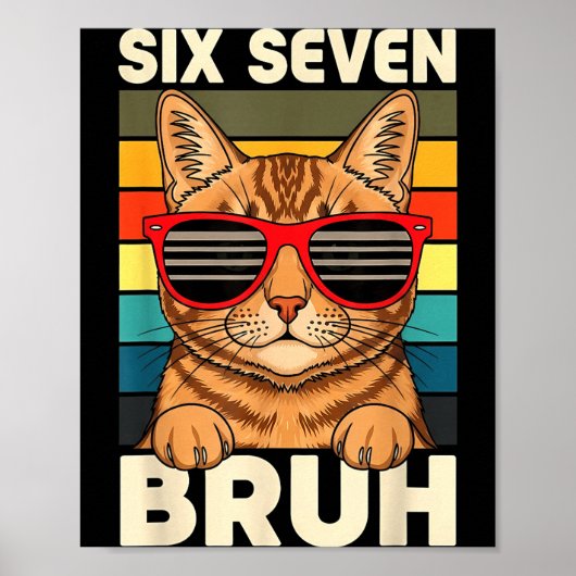 Poster 67 Animals Funny 67 Brainrot Youth Kids Cat 67  (Devant)