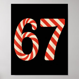 Poster 67 Bonbons de Noël 6 7 Meme Vacances Gen Alpha Sla