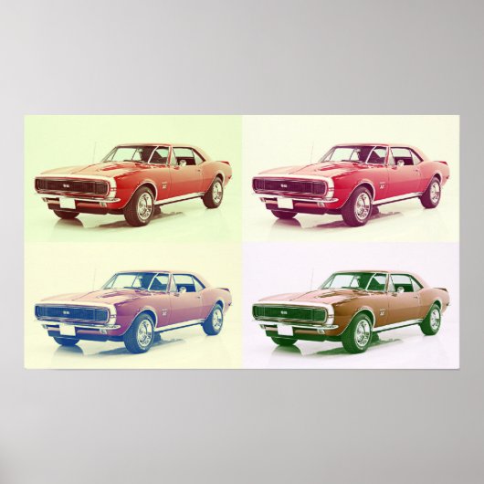 Poster 67 Camaro Art vintage (Devant)