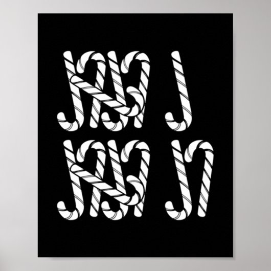 Poster 67 Candy Canes Tally Marks Xmas Long Sleeve (Devant)