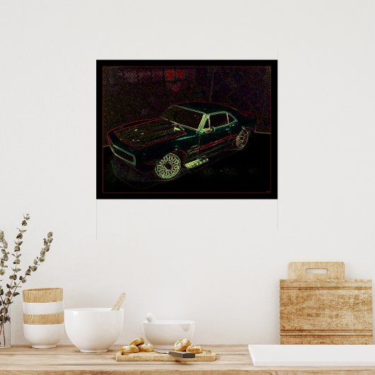 Poster "67" Chevy Camaro (Cuisine)