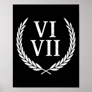Poster 67 chiffres romains mème professeur d'histoire vin