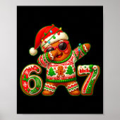 Poster 67 Christmas 6 7 Meme Gingerbread Man Xmas Pajamas (Devant)