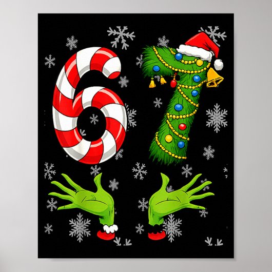 Poster 67 Christmas 6 7 Meme Pajamas 67 Bruh Slang  (Devant)