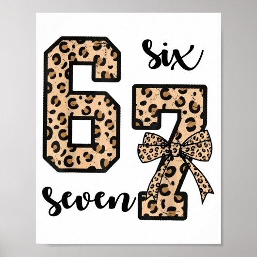 Poster 67 Christmas 6 7 Six Seven Meme 67 Leopard Cheetah (Devant)
