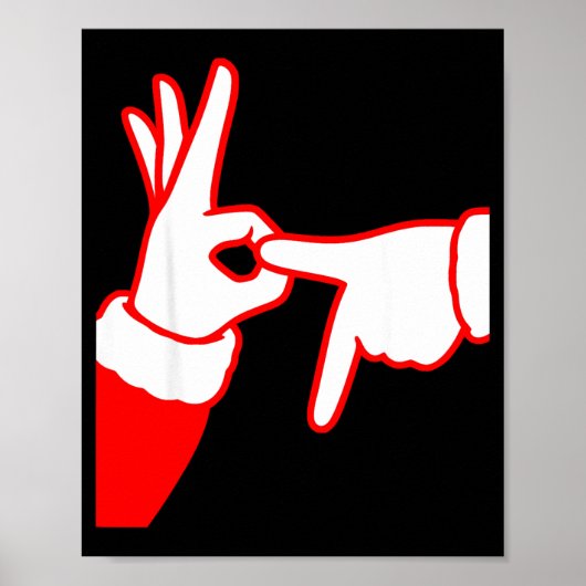 Poster 67 Christmas Hands Signals Santa Claus 6 7 Hand Ge (Devant)