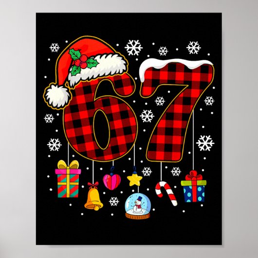 Poster 67 Christmas Red Plaid 6 7 Six Seven Boys Christma (Devant)
