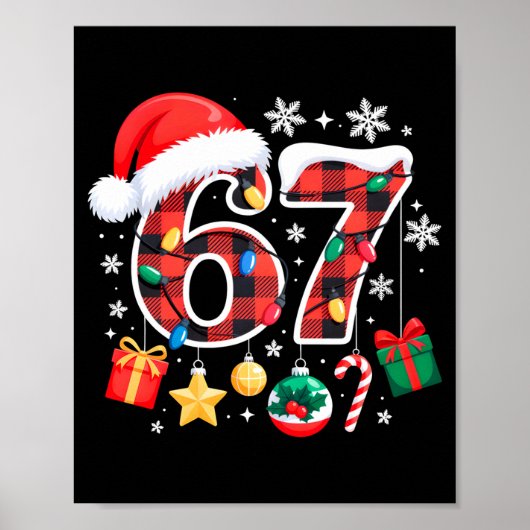 Poster 67 Christmas Red Plaid 6 7 Six Seven Boys Christma (Devant)
