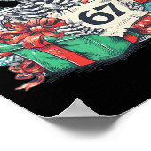 Poster 67 Christmas Skeleton Xmas Santa Hat Six Seven Fun (Coin)