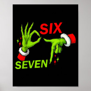 Poster 67 Citation de mème tendance de Noël 6 7 Costume d