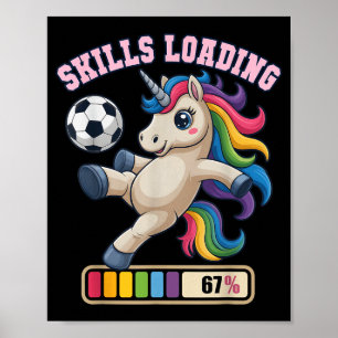 Poster 67 Compétences de licorne de football Chargement F