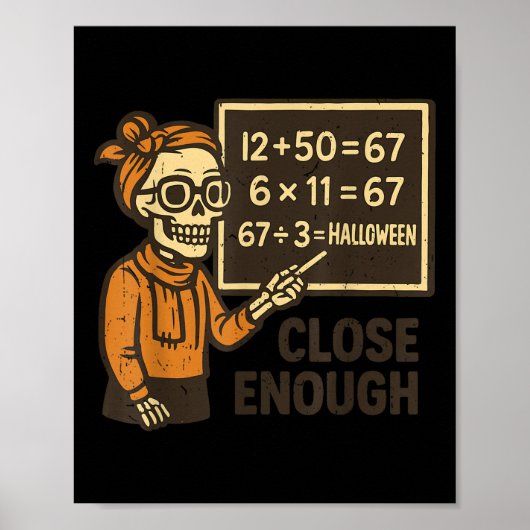 Poster 67 Costume d'Halloween de professeur de mathématiq (Devant)
