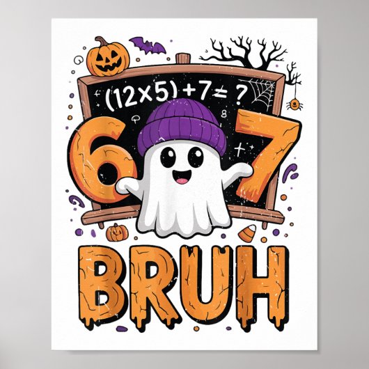 Poster 67 Costume d'Halloween de professeur de mathématiq (Devant)