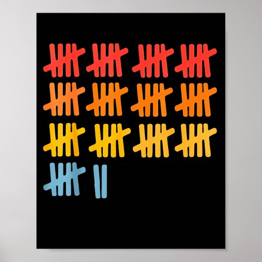 Poster 67 Counting Math Teacher Mathematics 67th Number (Devant)