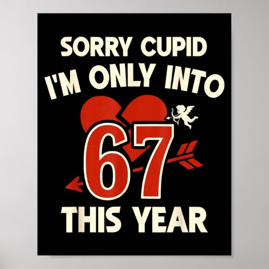 Poster 67 Cupid Saint-Valentin Meme, Graphique drôle d'an (Devant)