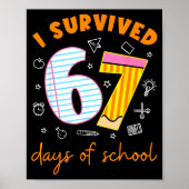 Poster 67 Days Of School Cool Teacher Design (Devant)