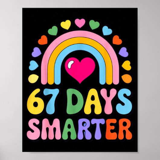 Poster 67 Days Smarter Happy Teacher Back To School Celeb (Devant)