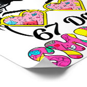 Poster 67 Days Smarter Messy Bun Six Seven 67th Day Of Sc (Coin)