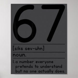 Poster 67 Définition La Signification De 67 Mème Drôle Si