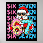 Poster 67 Donut Christmas Funny Six Seven Meme Santa Kids (Devant)