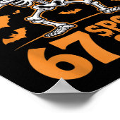 Poster 67 Équipe effrayante Halloween Squelette 6 7 Mème (Coin)