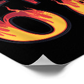 Poster 67 Flames Drôle Six Sept Mème d'argot Gen Alpha (Coin)