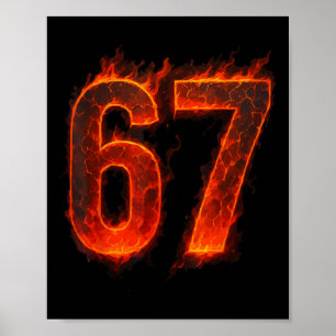 Poster 67 Flamme Numéro Six Sept Mème 67 Enfant _1