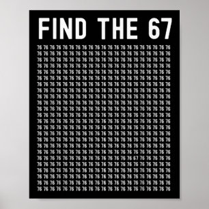 Poster 67 Game Trouver 67 Mème Garçons Filles 6 7 Slang A