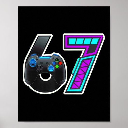 Poster 67 Gamer Console Controller Design  (Devant)