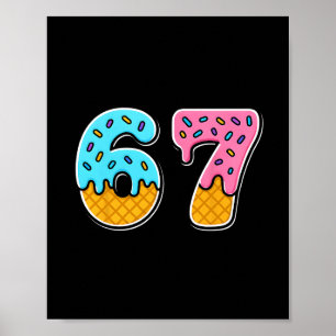 Poster 67 Glace Dégoulinante Mème Drôle Tendance Mème Pou