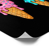 Poster 67 Glace qui dégouline Mème Drôle Six Sept Générat (Coin)