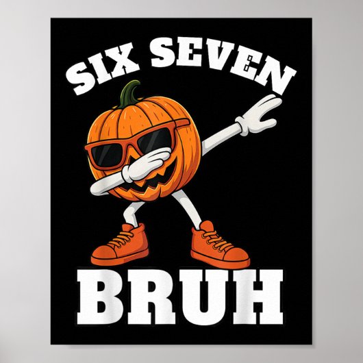 Poster 67 Halloween Drôle Six Sept Bruh Meme Brainrot Pu (Devant)