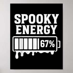Poster 67 Halloween Énergie Surnaturelle Brainrot Mème Si