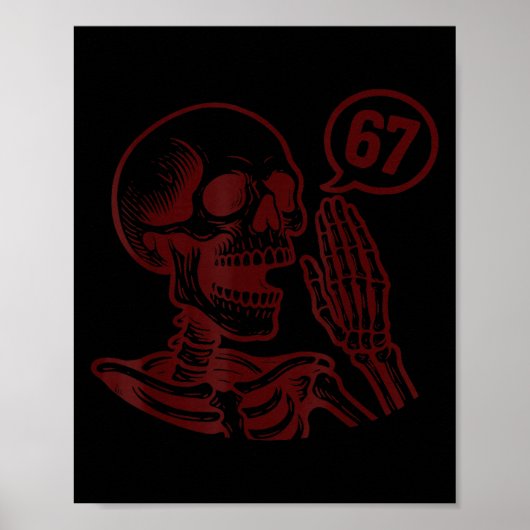 Poster 67 Halloween squelette Six Sept Mème Pourriture cé (Devant)
