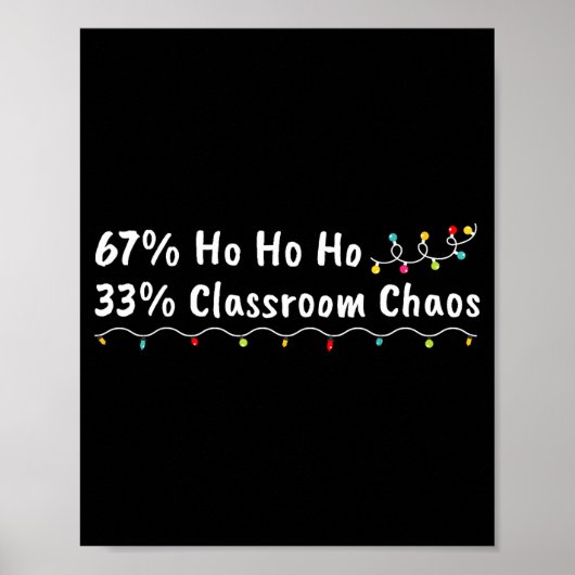 Poster 67% Ho Ho Ho 33% Clroom Chaos Drôle de Noël 67 T (Devant)