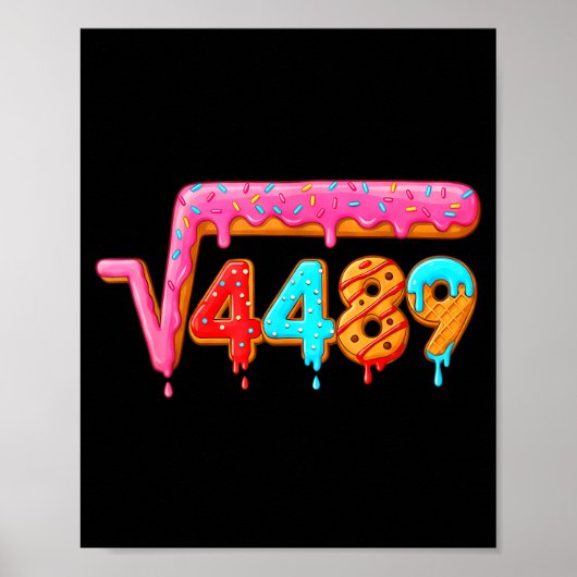 Poster 67 Ice Cream Drip Meme Math Teacher School Square  (Devant)