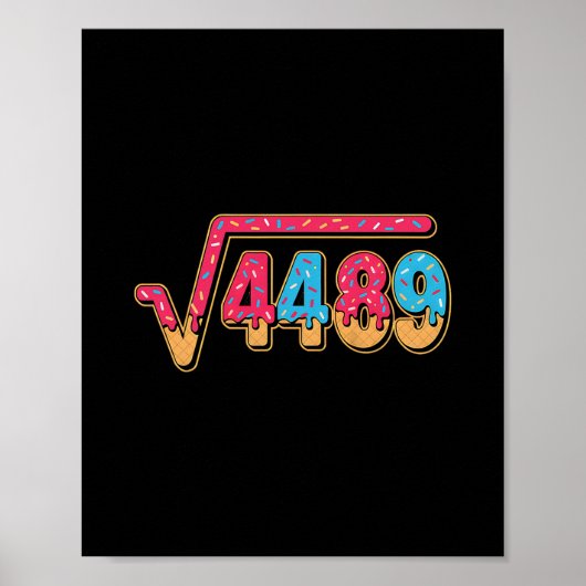 Poster 67 Ice Cream Drip Meme Math Teacher School Square (Devant)