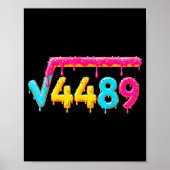 Poster 67 Ice Cream Drip Meme Square Root 4489 Math Teach (Devant)