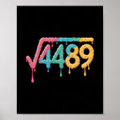 Poster 67 Ice Cream Drip Meme Square Root 4489 Slang Math (Devant)