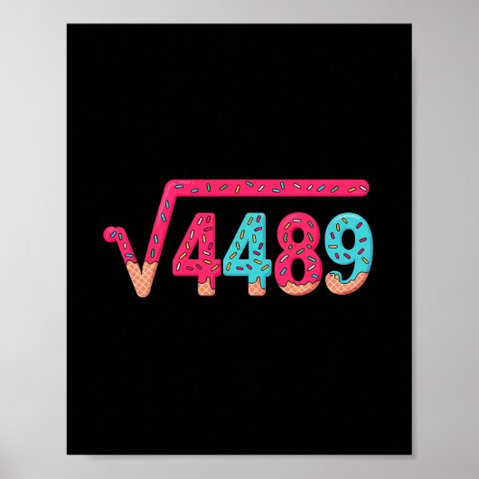 Poster 67 Ice Cream Drip Meme Square Root 4489 Slang Math (Devant)