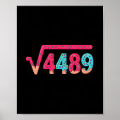 Poster 67 Ice Cream Drip Meme Square Root 4489 Slang Math (Devant)