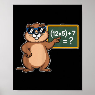 Poster 67 Jour de la marmotte 6-7 Mème Prof de maths Six